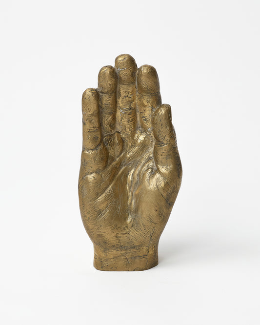 Heavy bronze indonesian pray hand