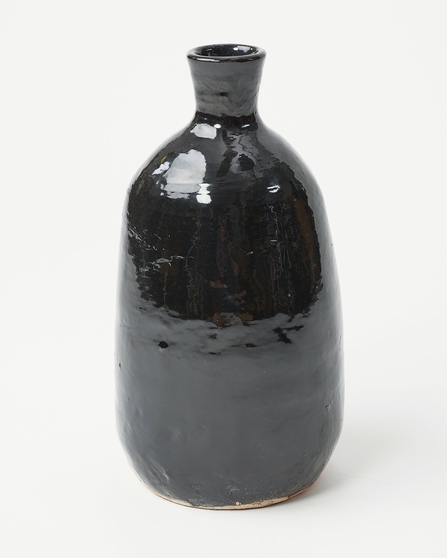 Black Glazed clay decorative vase