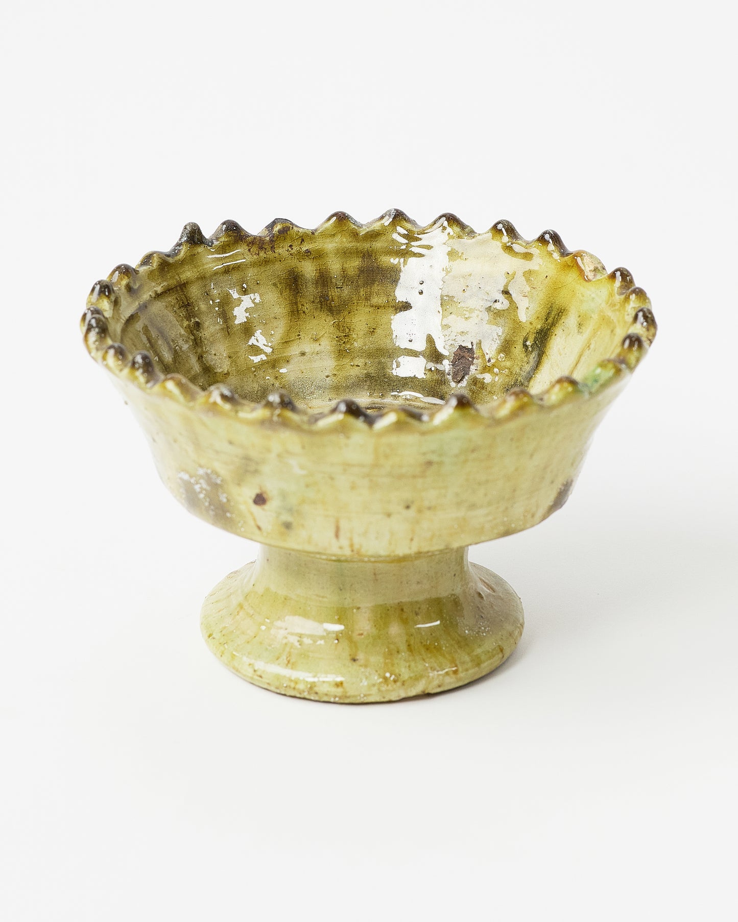 Green Glazed Moroccan Ceramic Fruit Bowl