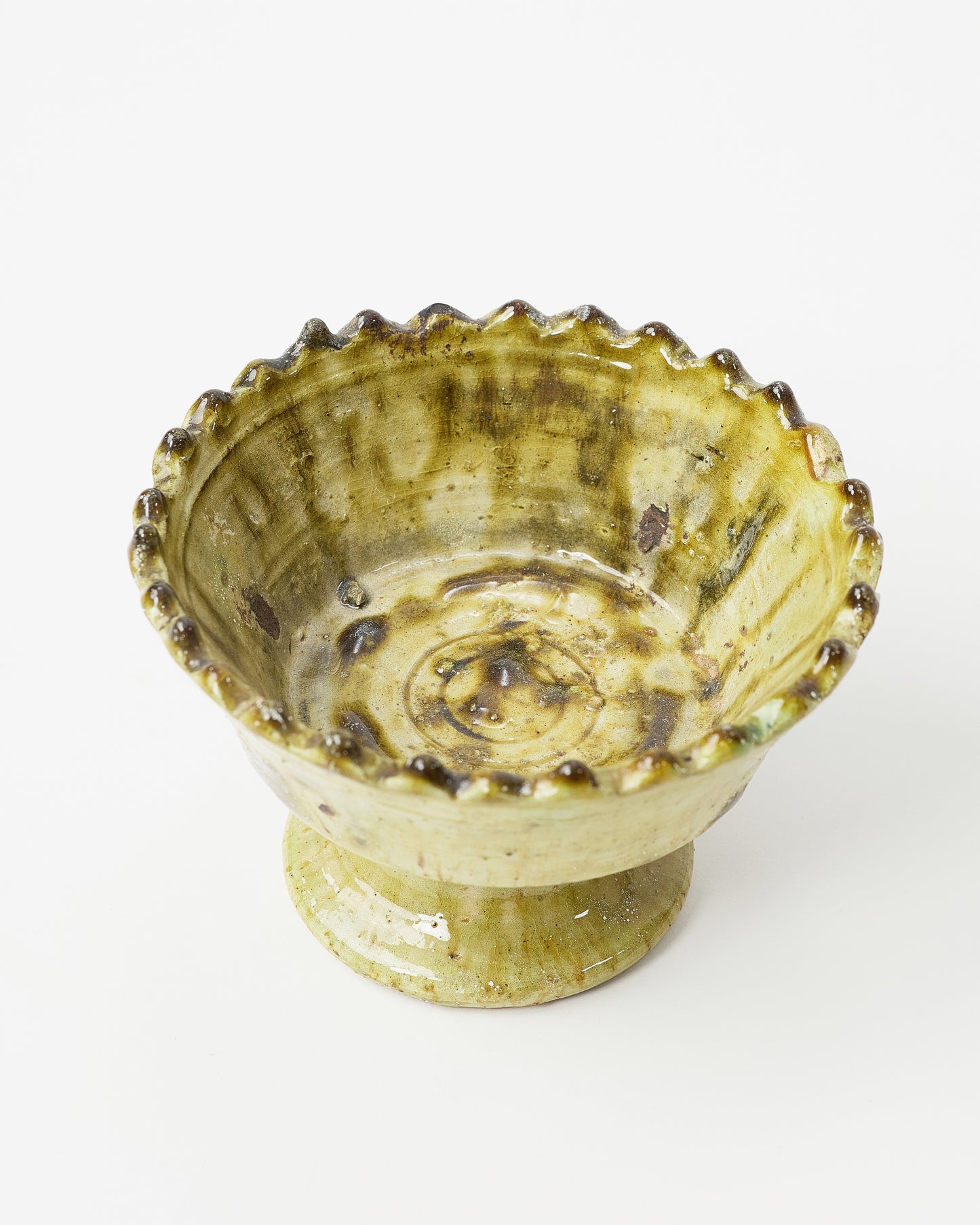 Green Glazed Moroccan Ceramic Fruit Bowl