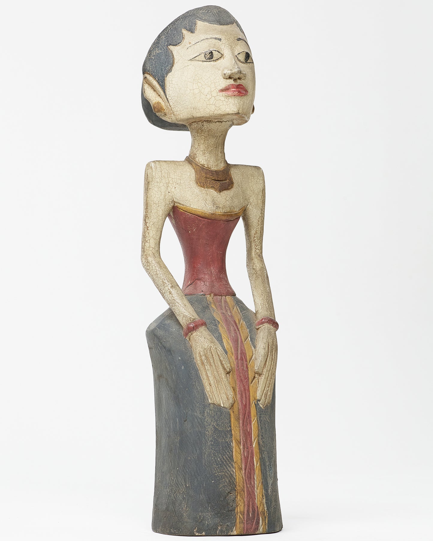 Indonesian Wooden Female Figure