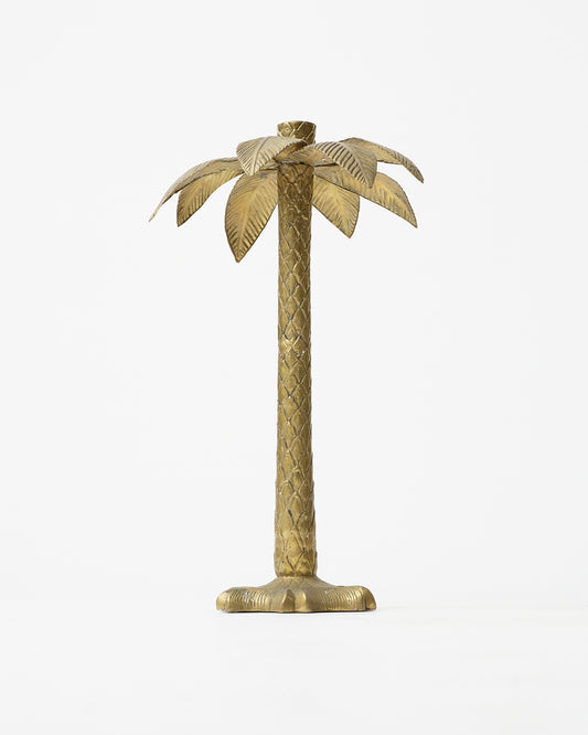 Bronze Palm Tree Candle Holder Stand