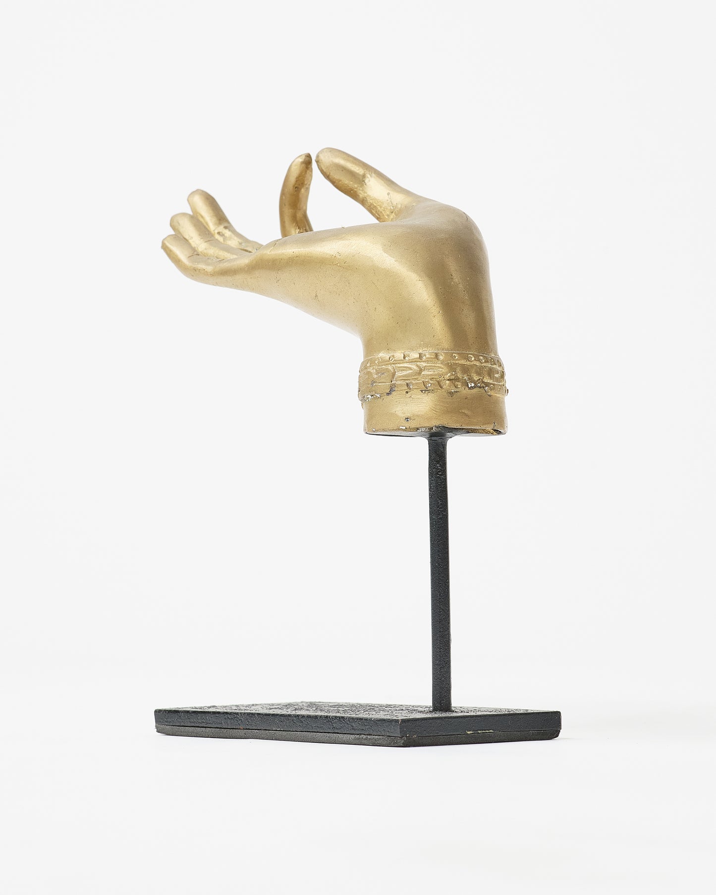 Meditation bronze hand decorative object