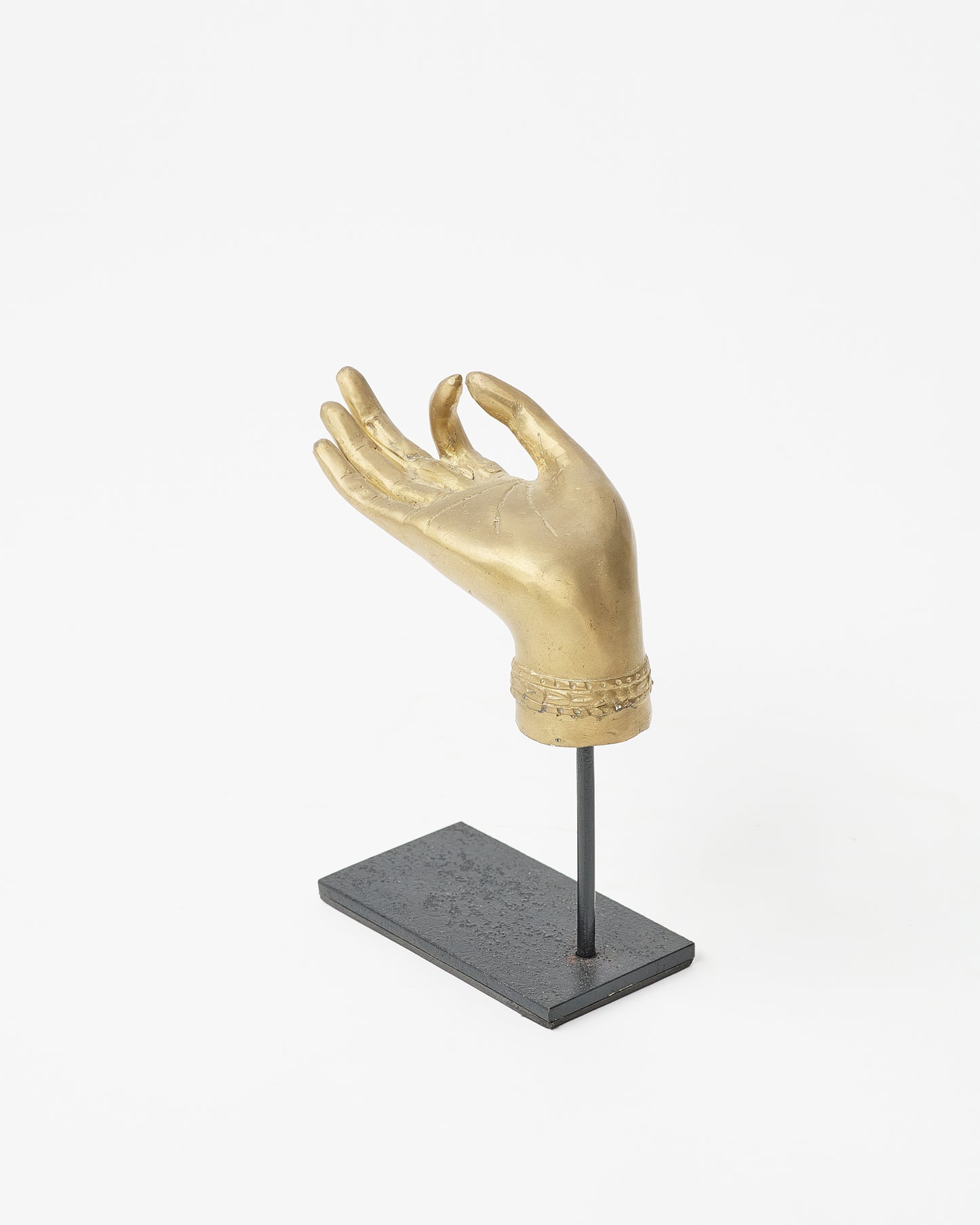 Meditation bronze hand decorative object