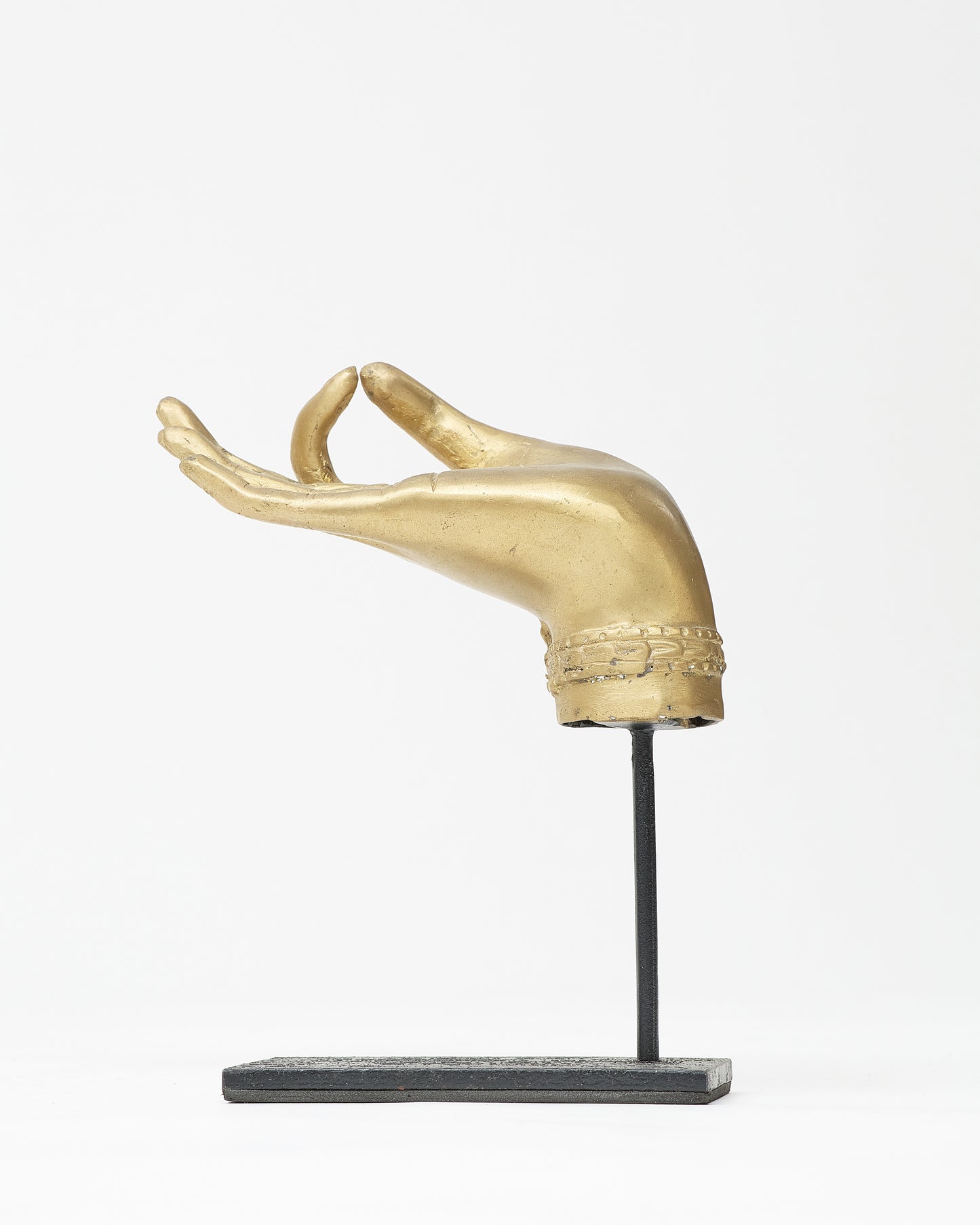 Meditation bronze hand decorative object