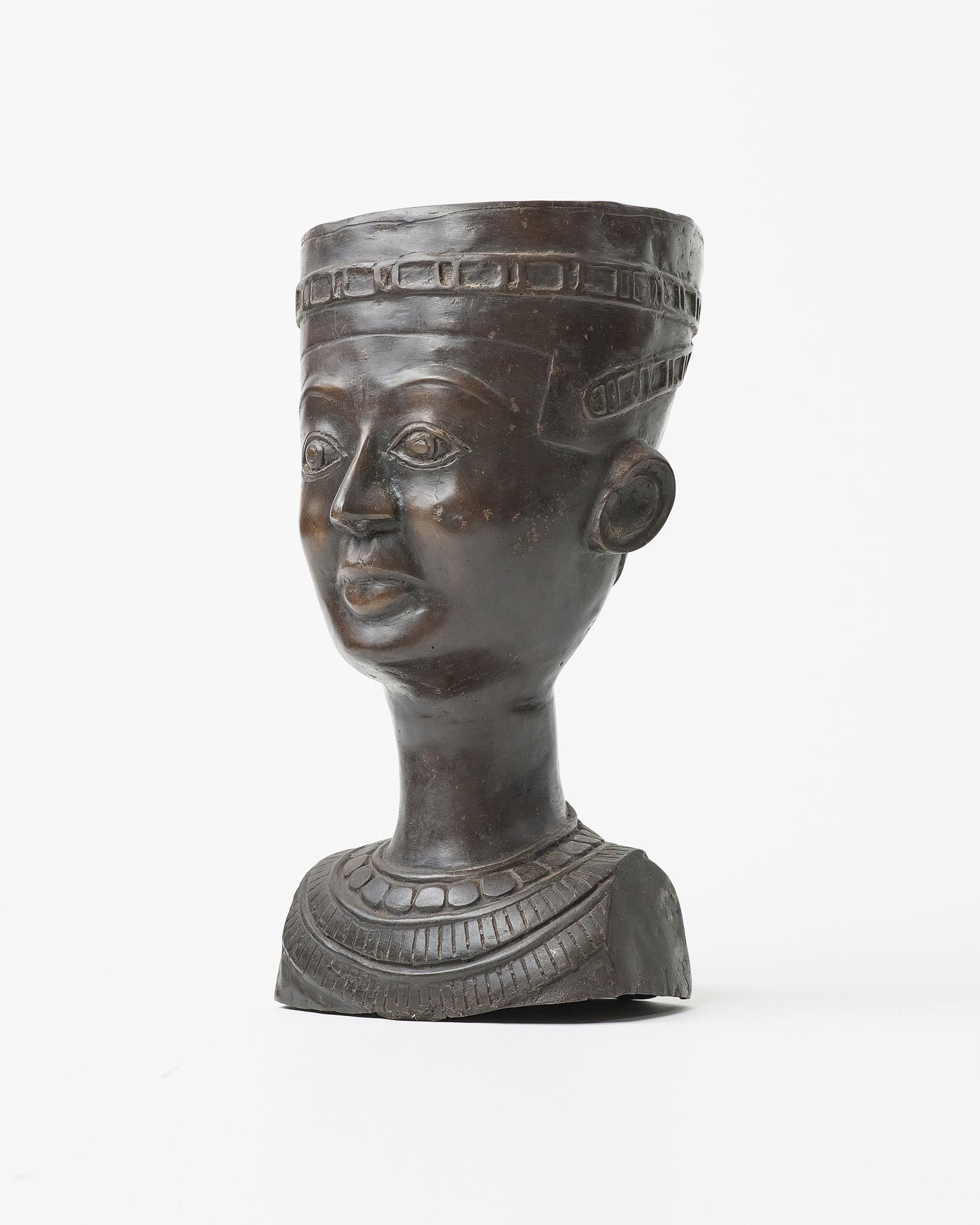 Handcrafted Bust of Egyptian Queen Nefertiti in Bronze