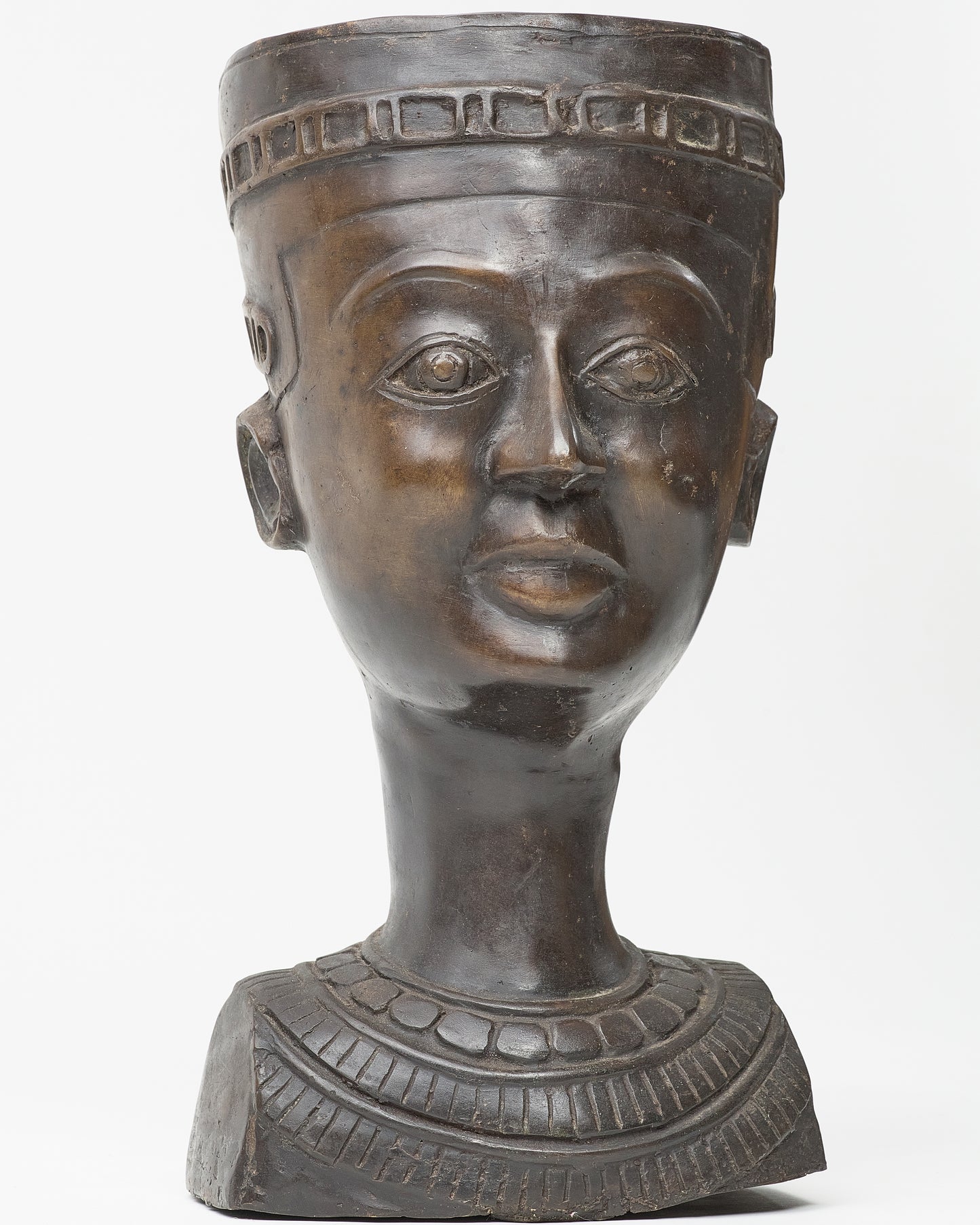 Handcrafted Bust of Egyptian Queen Nefertiti in Bronze