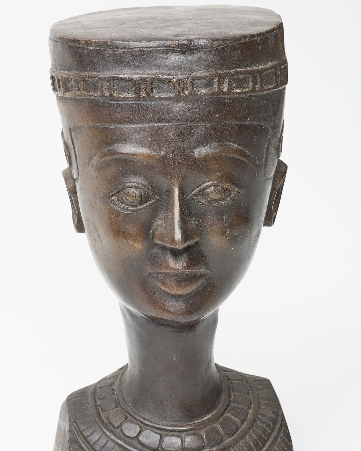 Handcrafted Bust of Egyptian Queen Nefertiti in Bronze