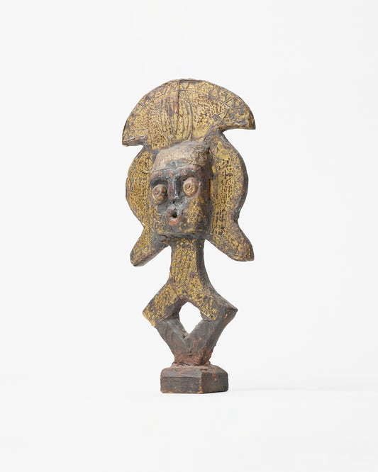 Indonesean Wood Embossed Human Figure Sculpture