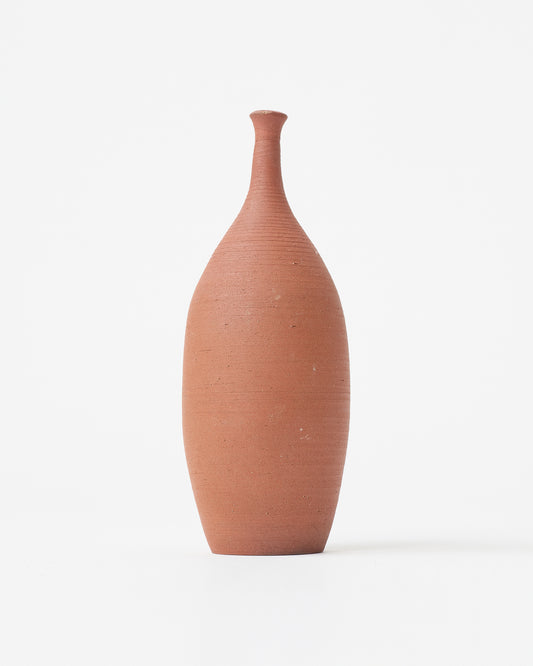 Terracotta-Toned Matte Vintage Vase