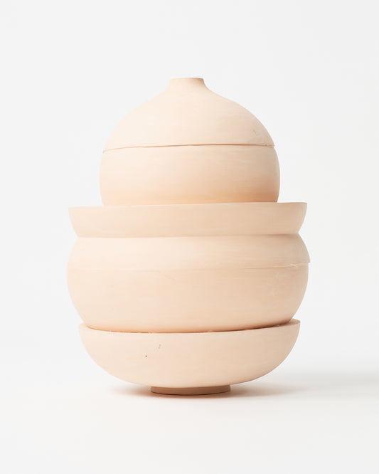 Tiered Vase in Soft Blush