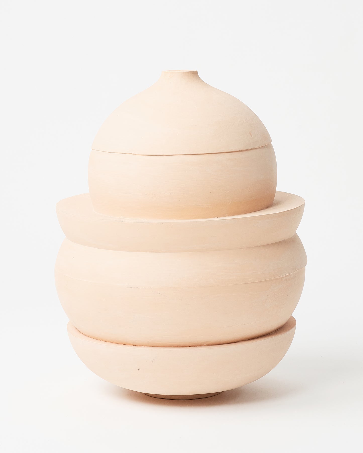 Tiered Vase in Soft Blush