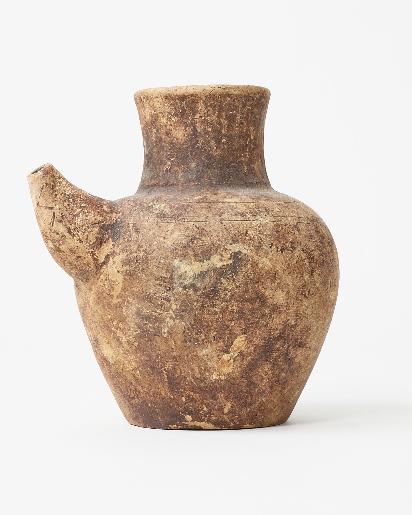 Terracotta ancient funnel vase