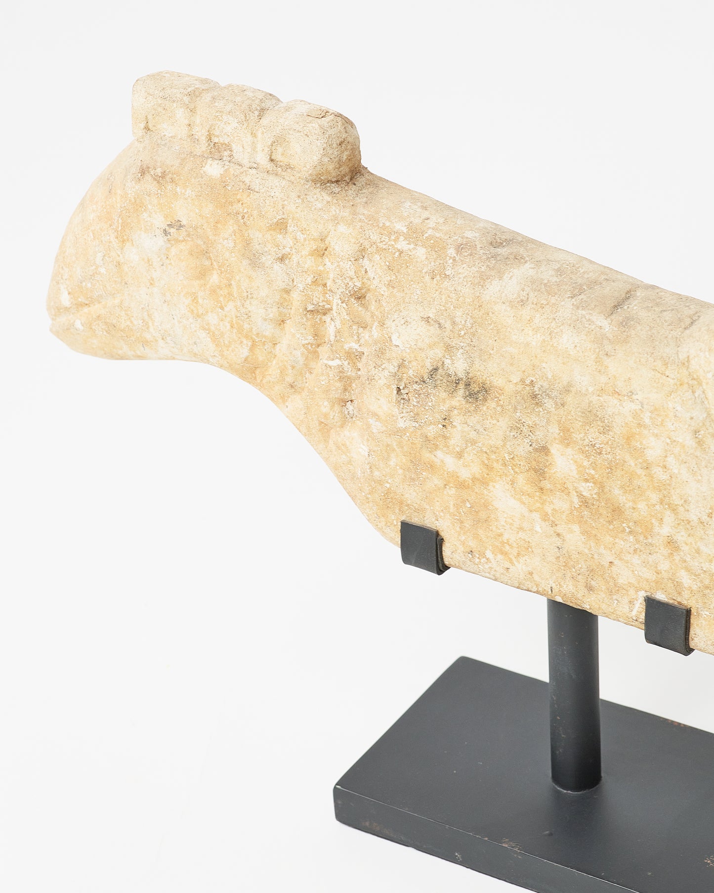 Stone scolpture on  metal stand