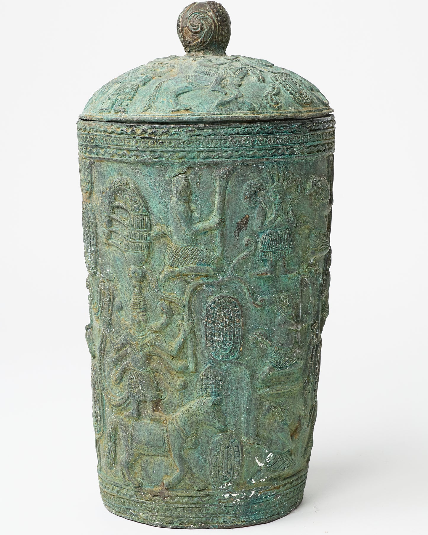 Antique Green oxidized bin