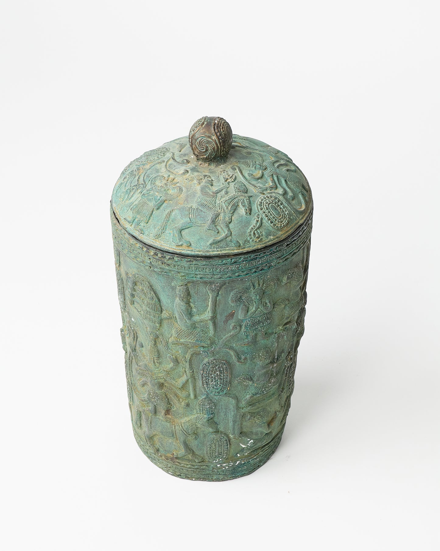 Antique Green oxidized bin