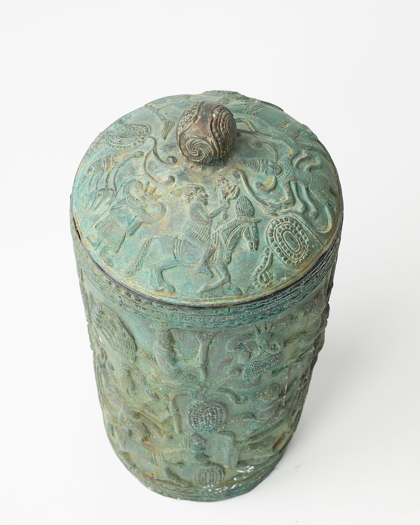 Antique Green oxidized bin