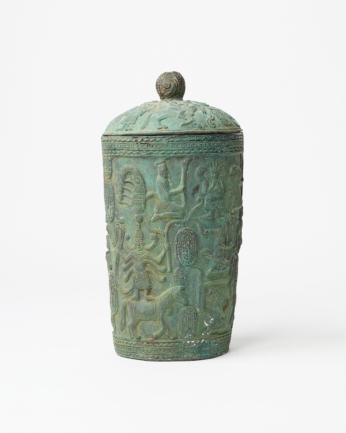 Antique Green oxidized bin