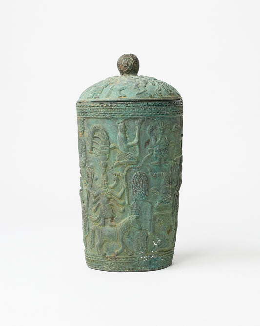 Antique Green oxidized bin