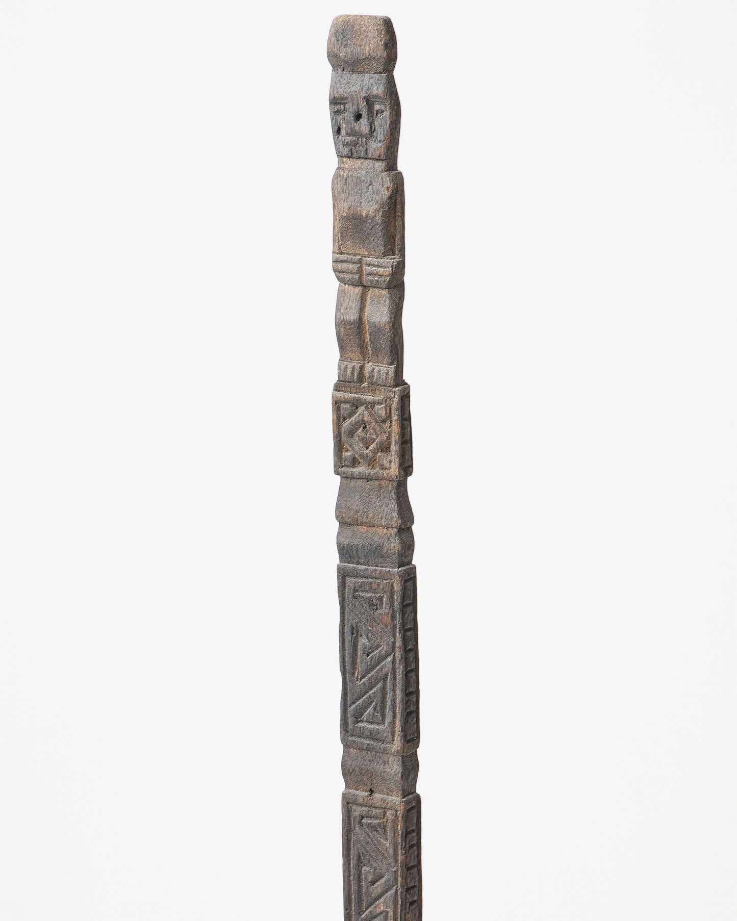 Savannah Spirit: South African-Style Dark Wood Totem Column