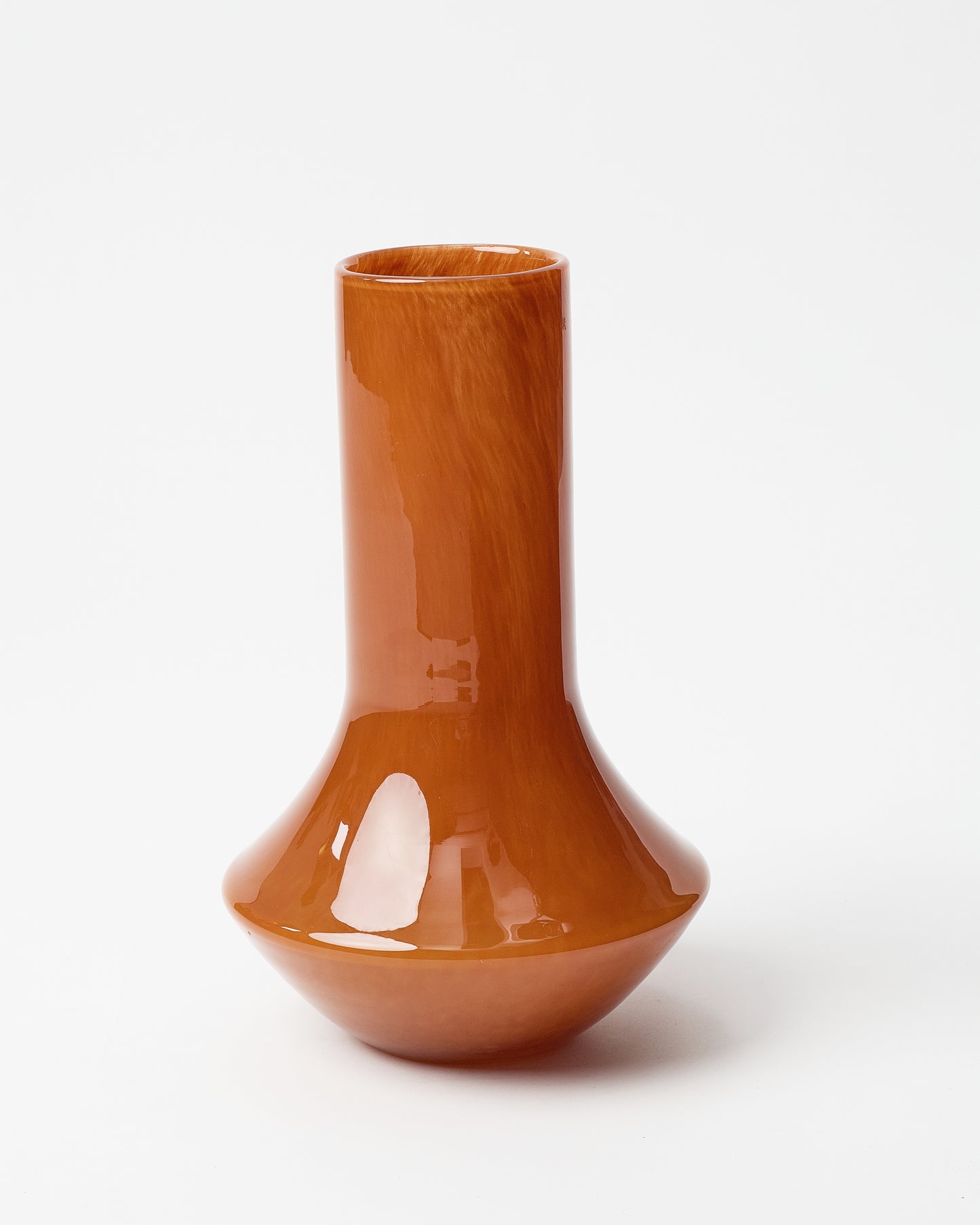 Earthen Elegance: Glassy Clay-Styled Decorative Vase