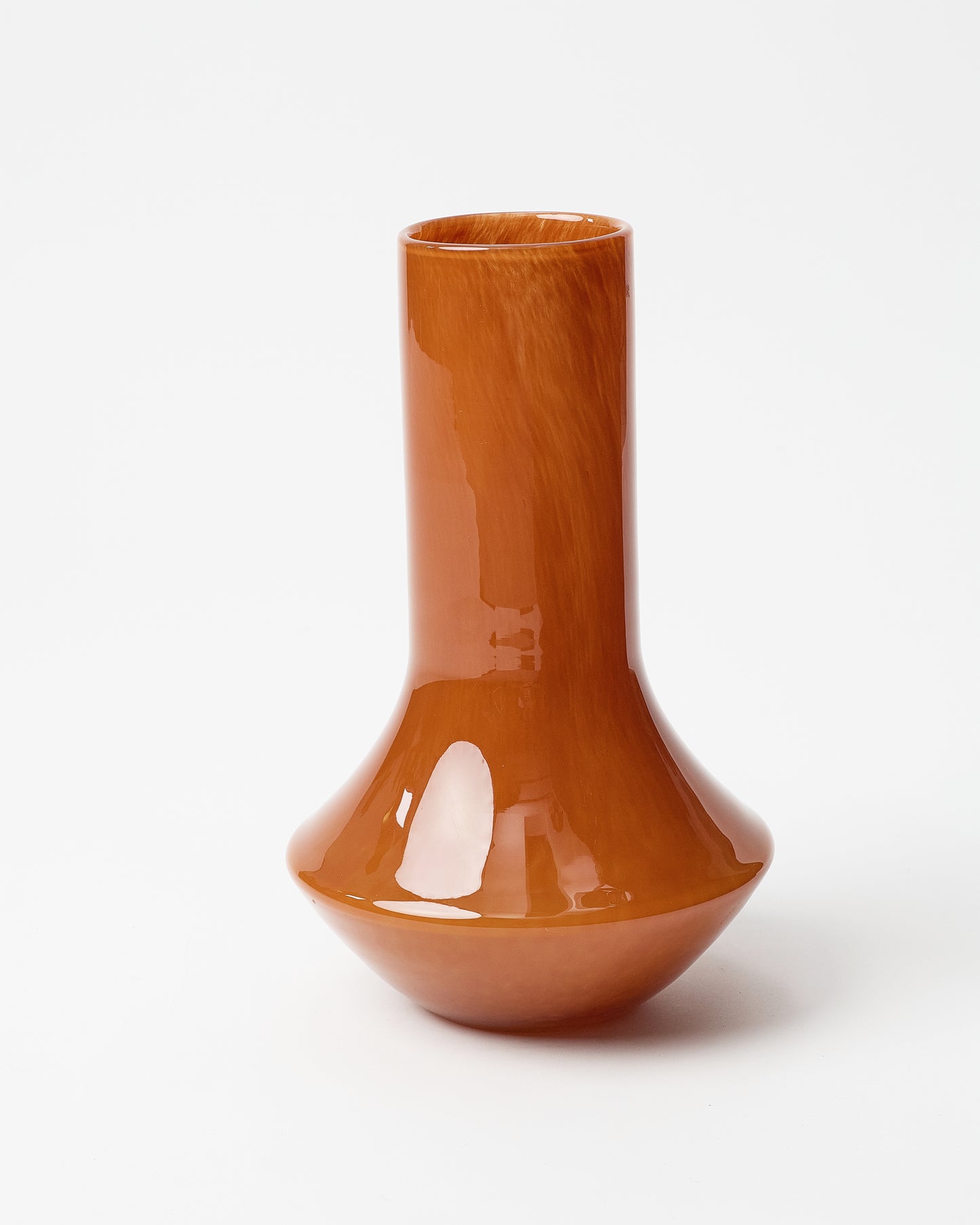 Earthen Elegance: Glassy Clay-Styled Decorative Vase