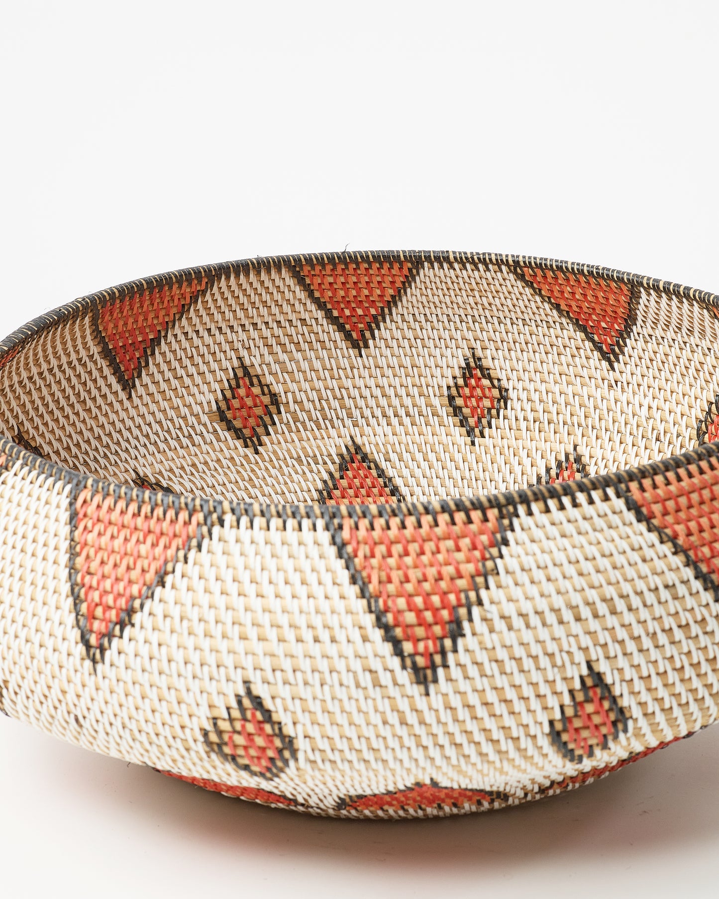 Bright Orange African woven basket