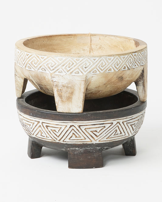 Indonesian wooden bowl  on legs