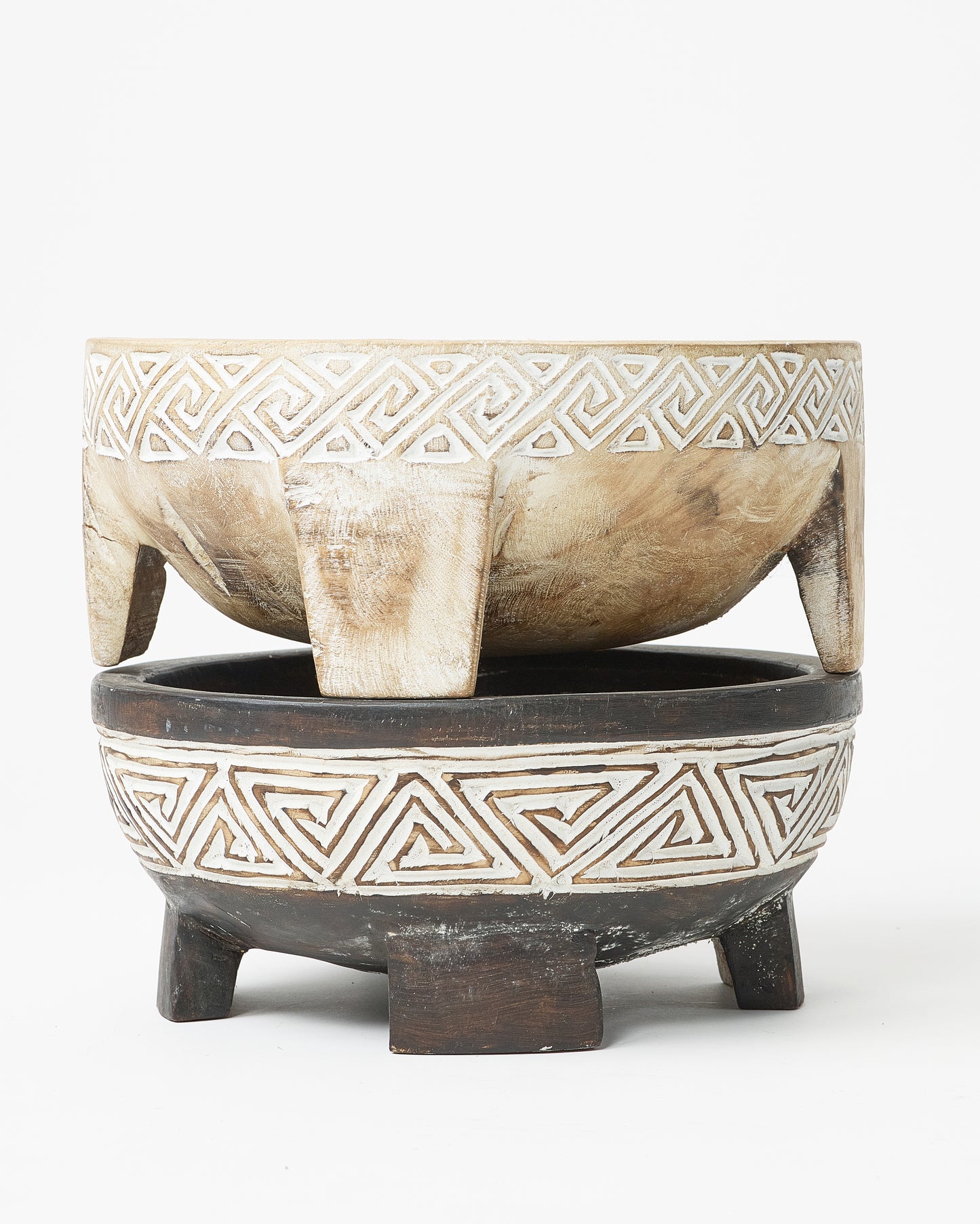 Indonesian wooden bowl  on legs