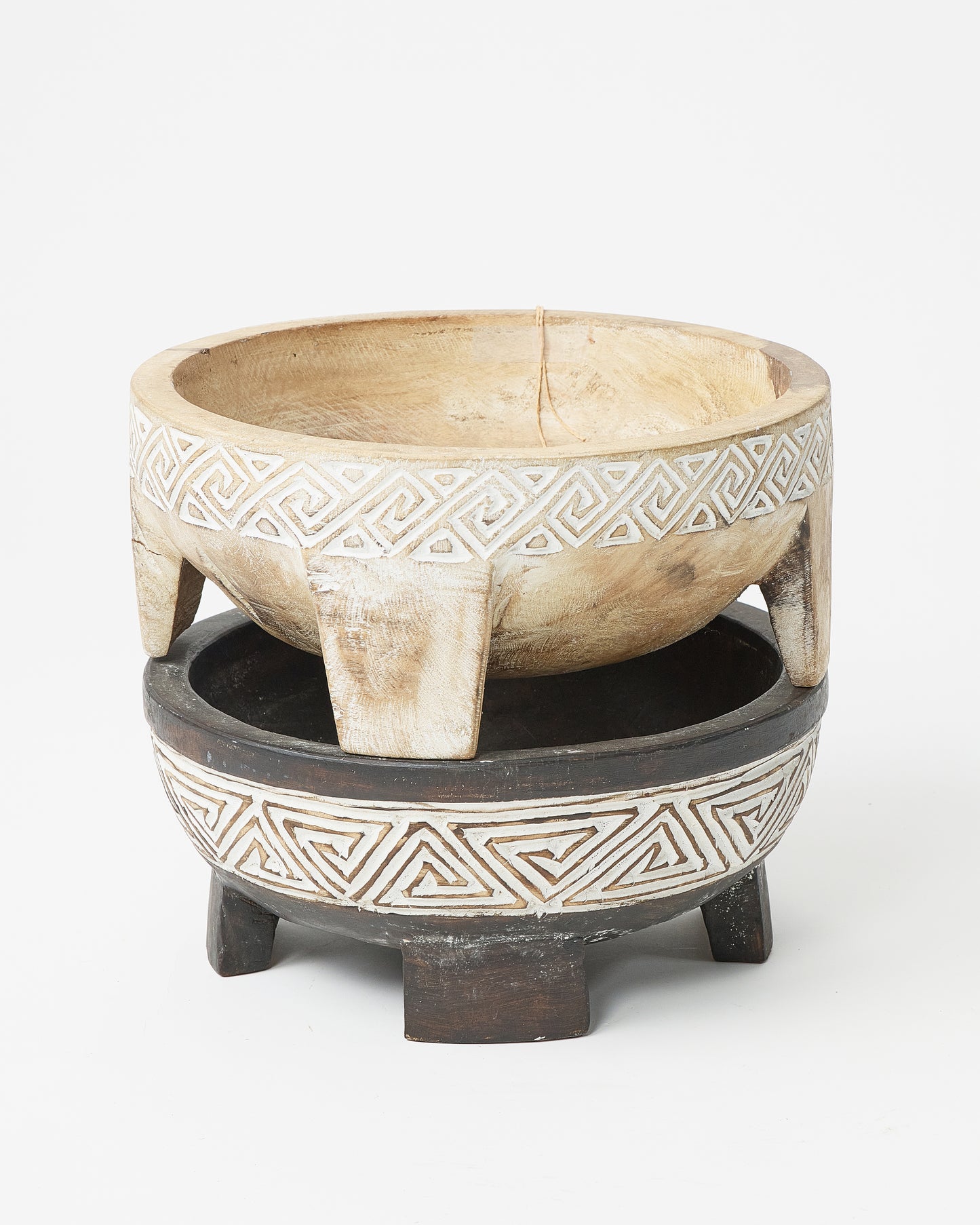 Indonesian wooden bowl  on legs