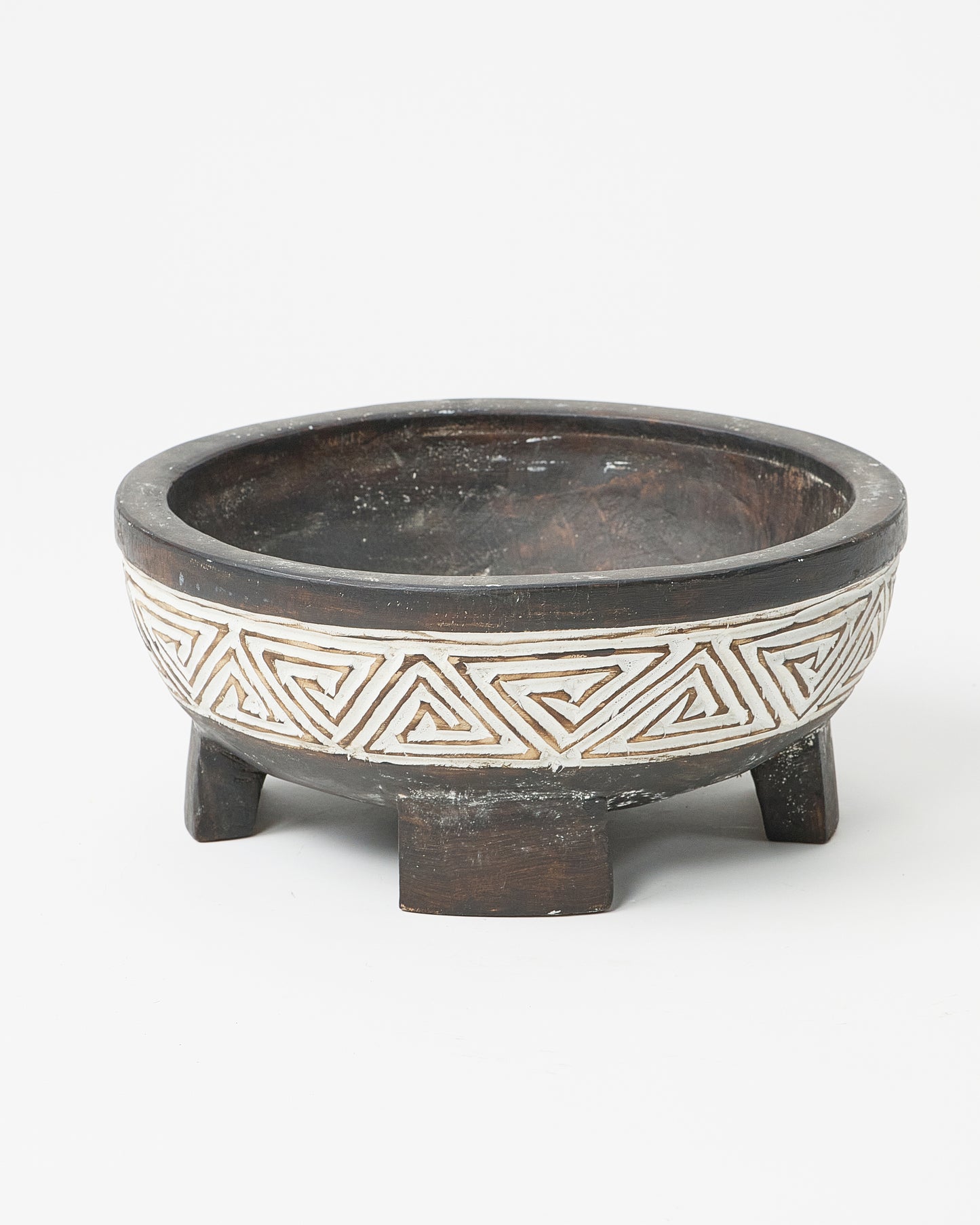 Indonesian wooden bowl  on legs