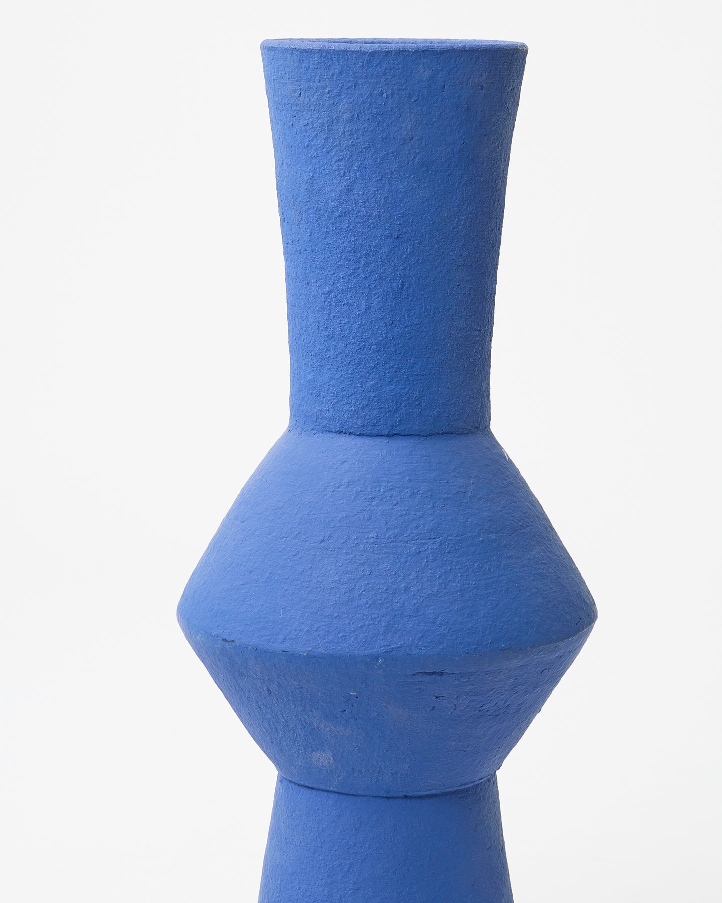 Mazorel blue terracota decorative floor vase