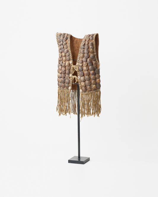 Seashell-Embellished Designer Vest Statue