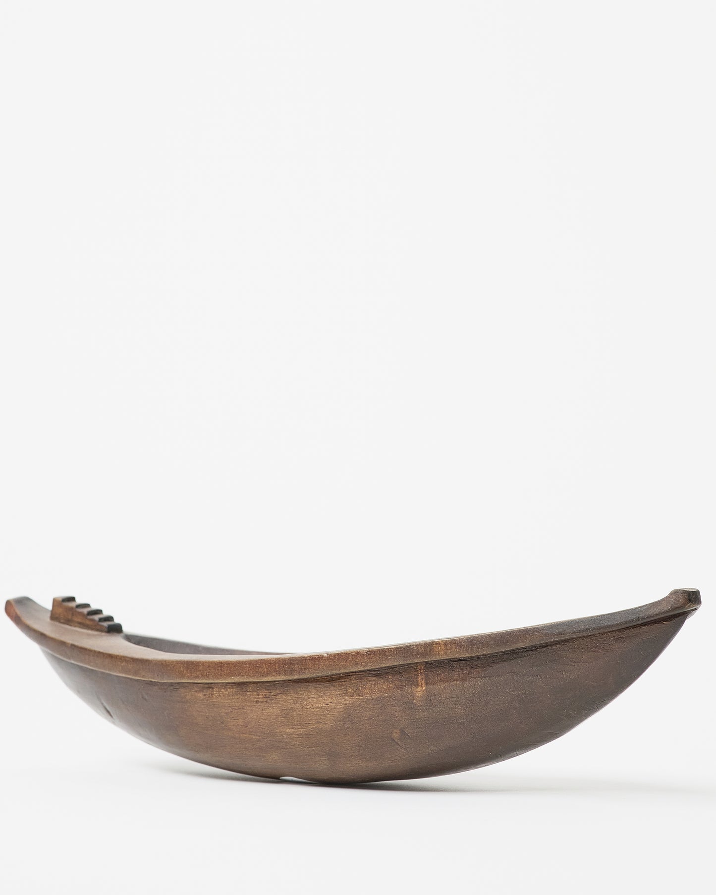 Wooden Canoe Decorative Dish Duo