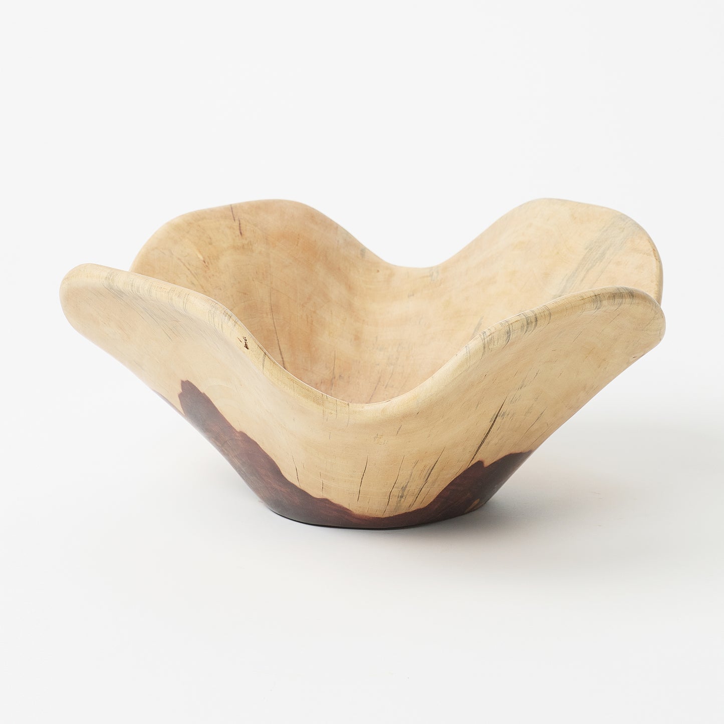 Teak Wood Bowl in Contemporary Style