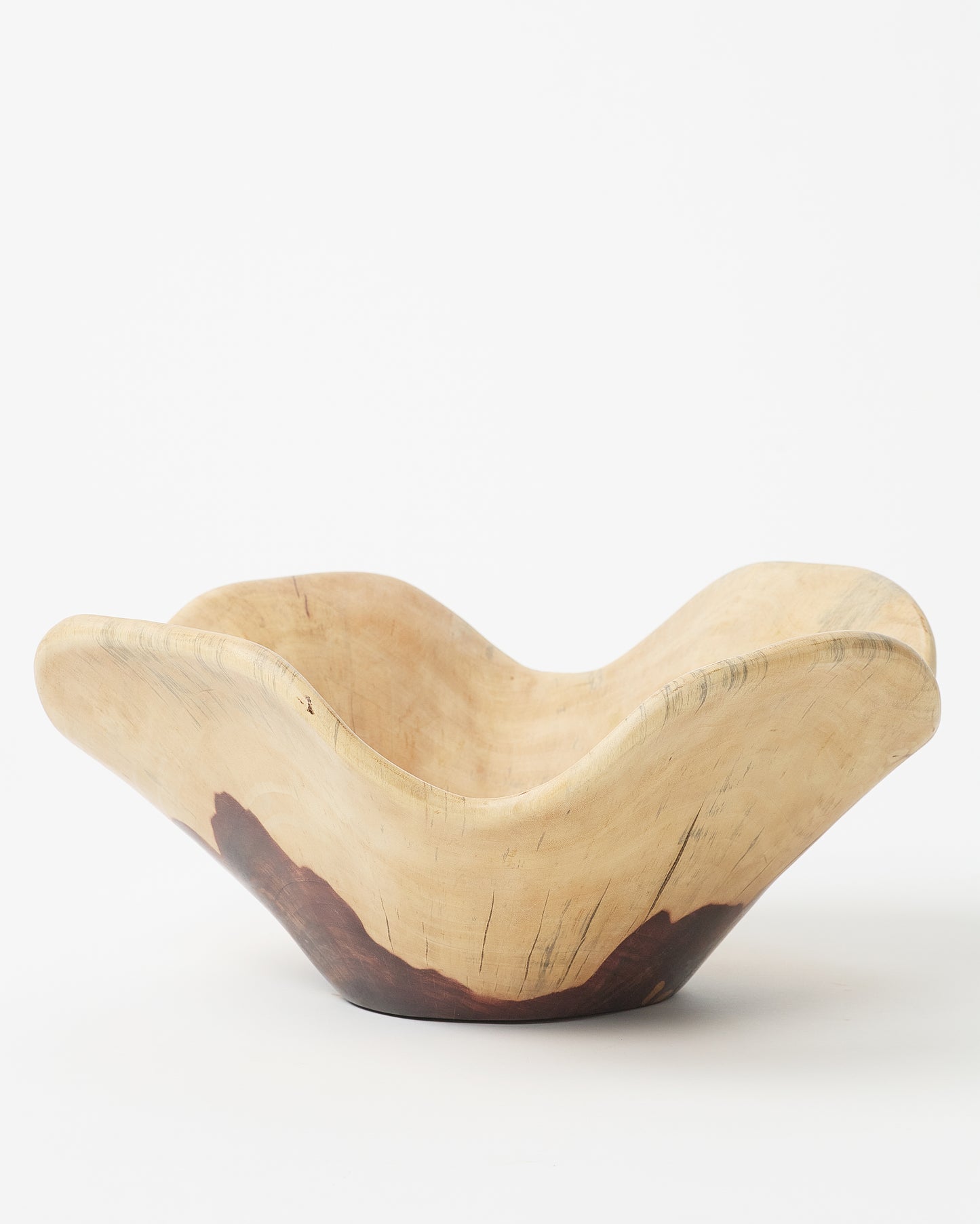 Teak Wood Bowl in Contemporary Style