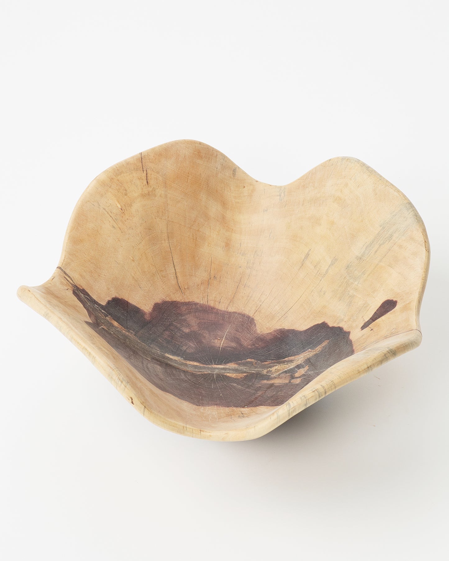 Teak Wood Bowl in Contemporary Style