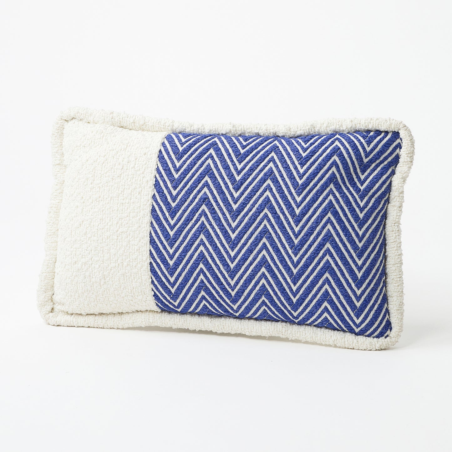 Blue and White Rectangular Pillow Pierre Frey