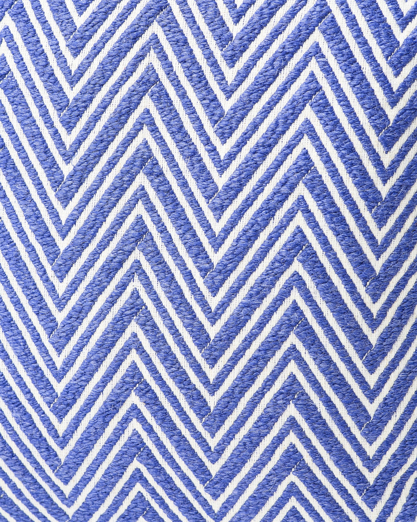 Blue and White Zigzag Square Pillow