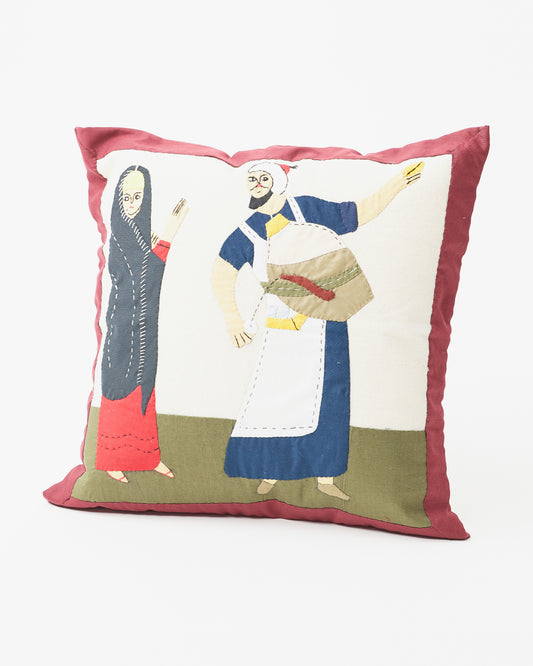 Mysterious Couple Art Square Pillow