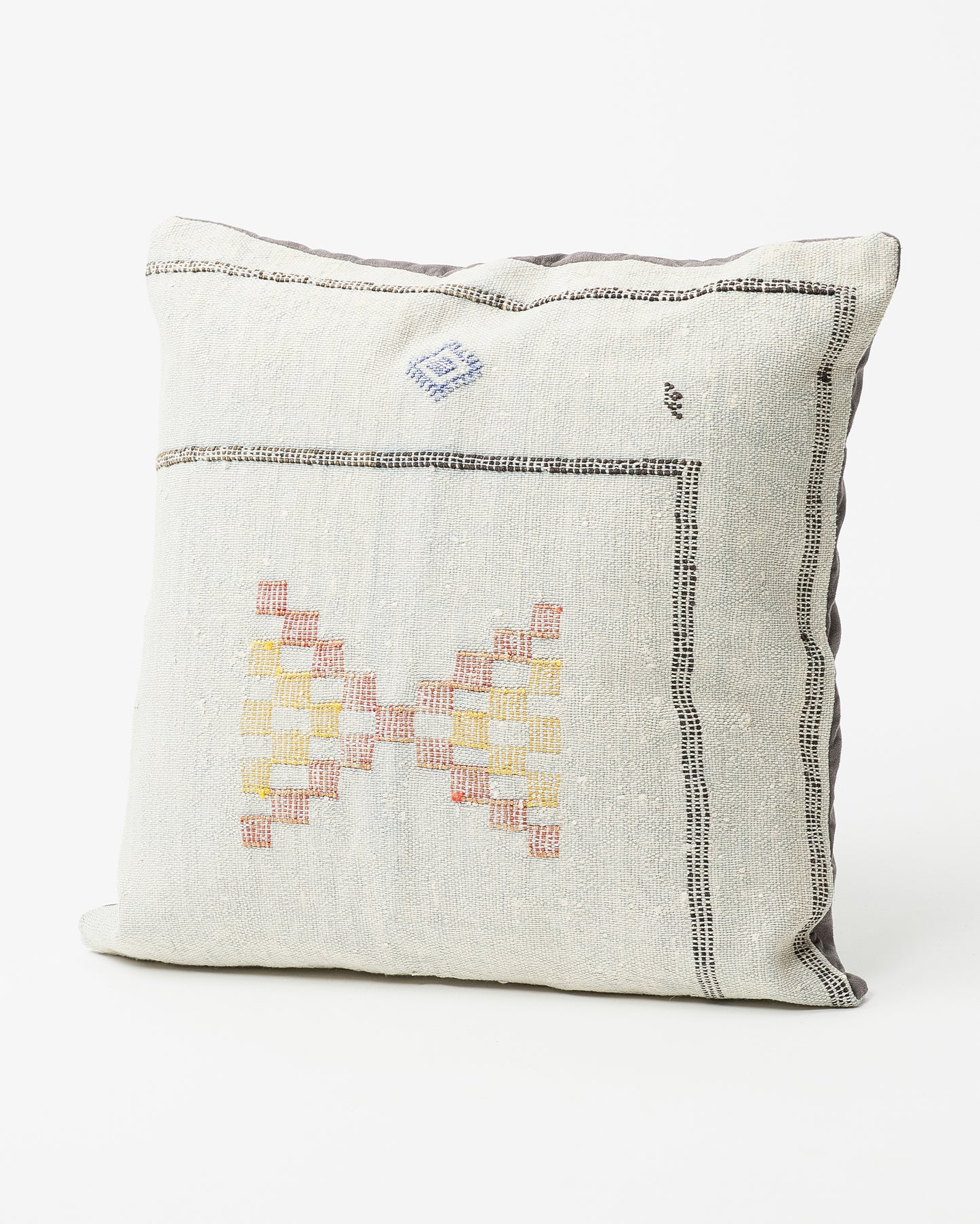 Natural Elegance: Beige Cactus Silk Pillow Cover with Ornament