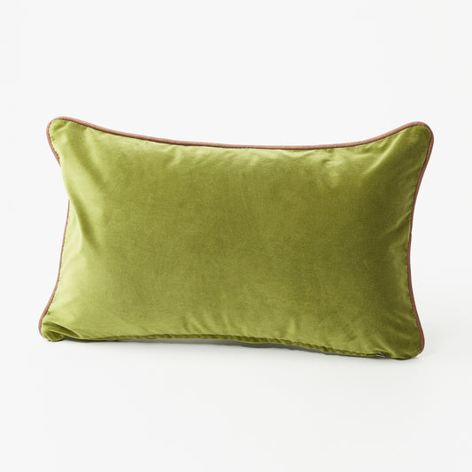 Moss Green Velvet Rectangle Pillow