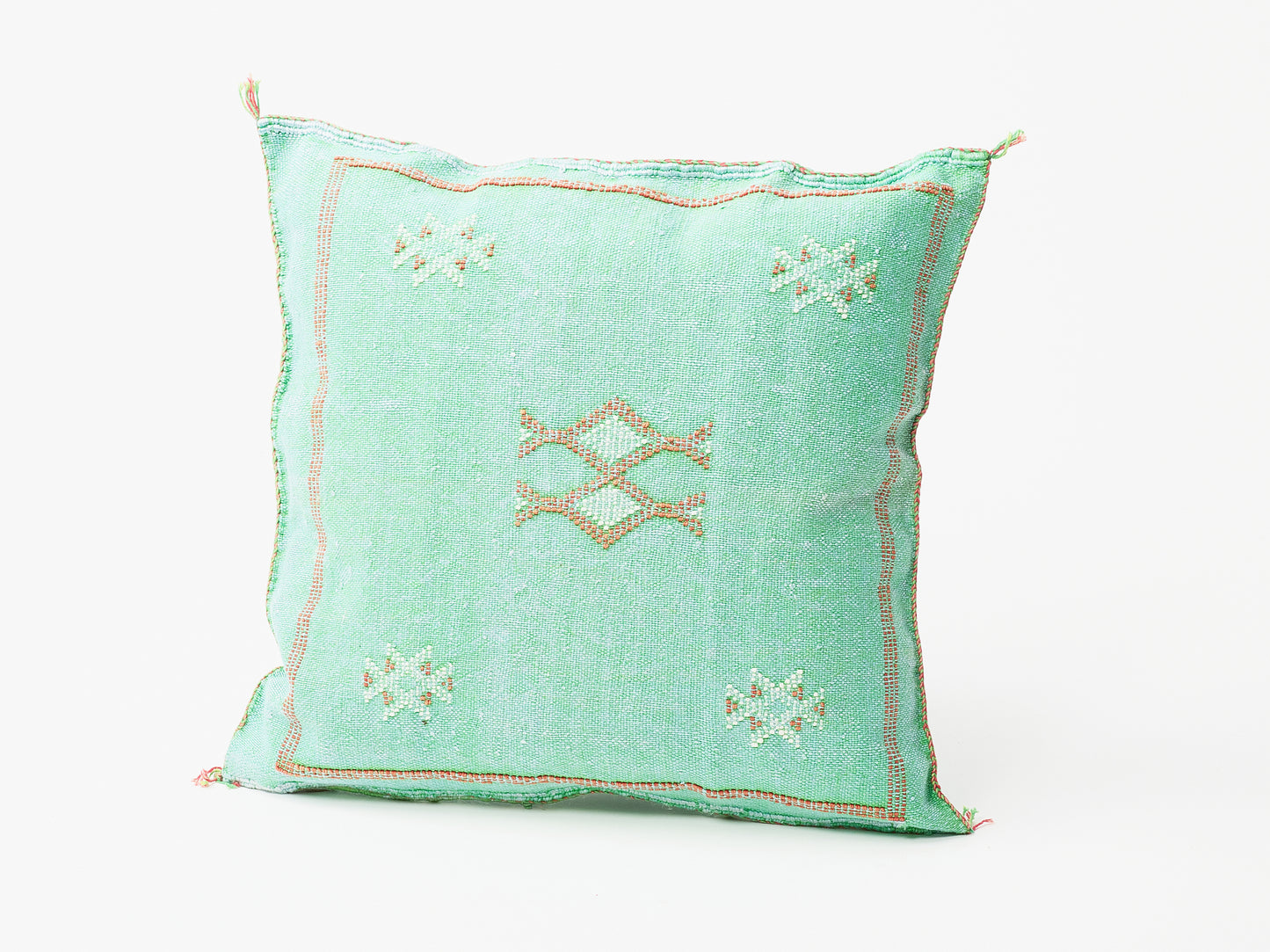 Mint Moroccan-Style Square Pillow