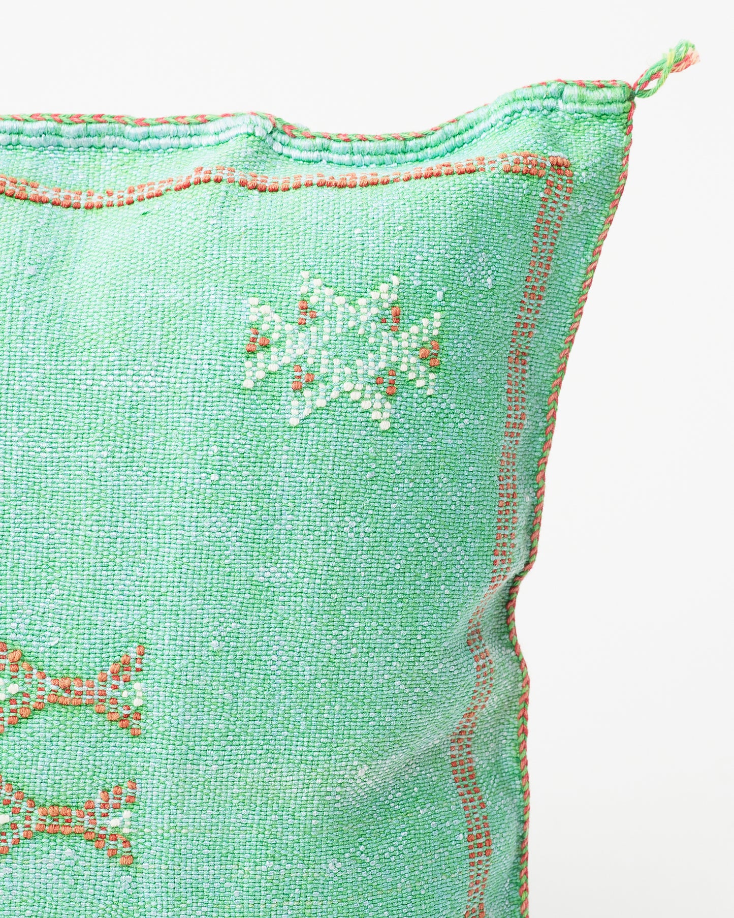 Mint Moroccan-Style Square Pillow