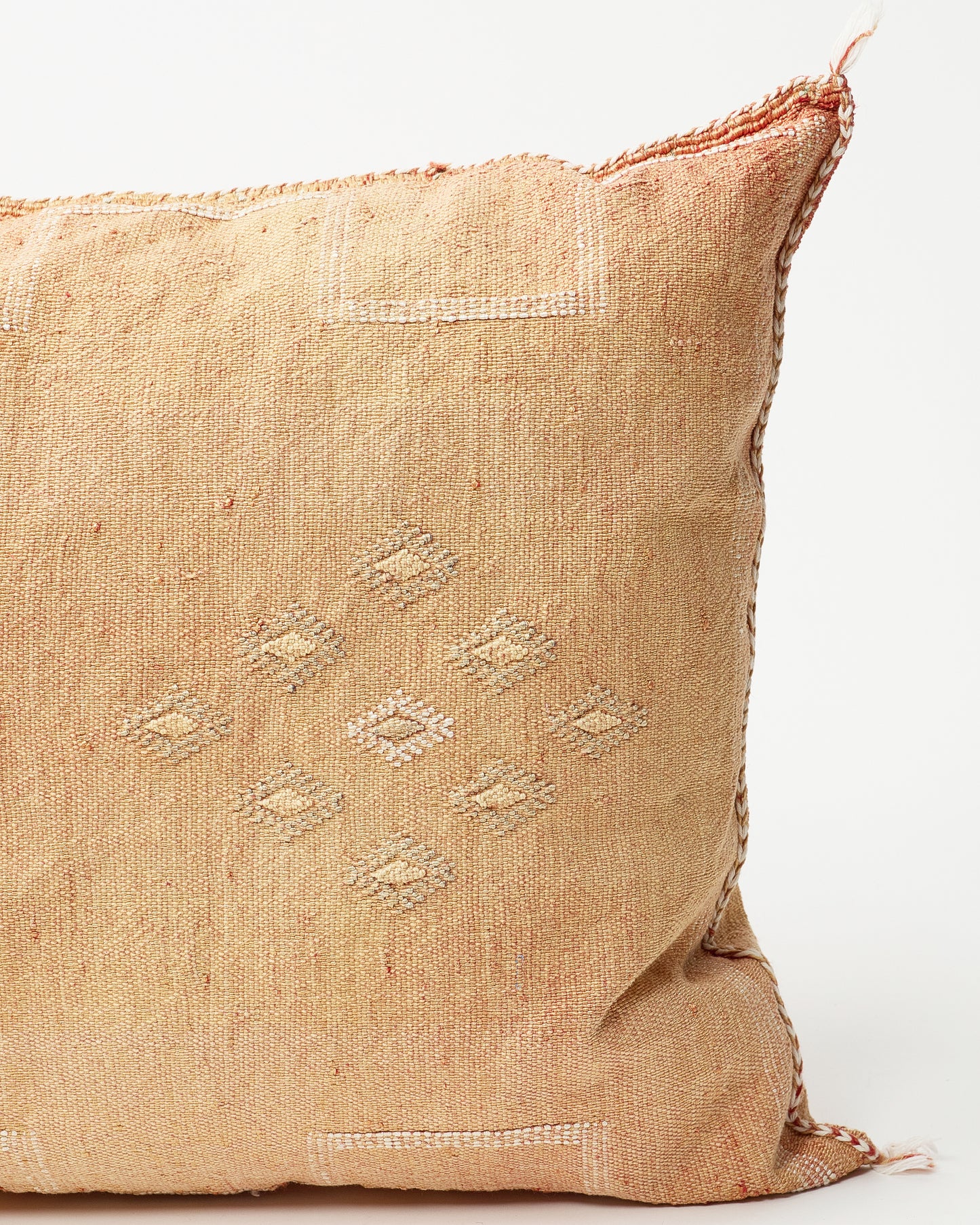 Rich Sand-Colored Rectangular Pillow