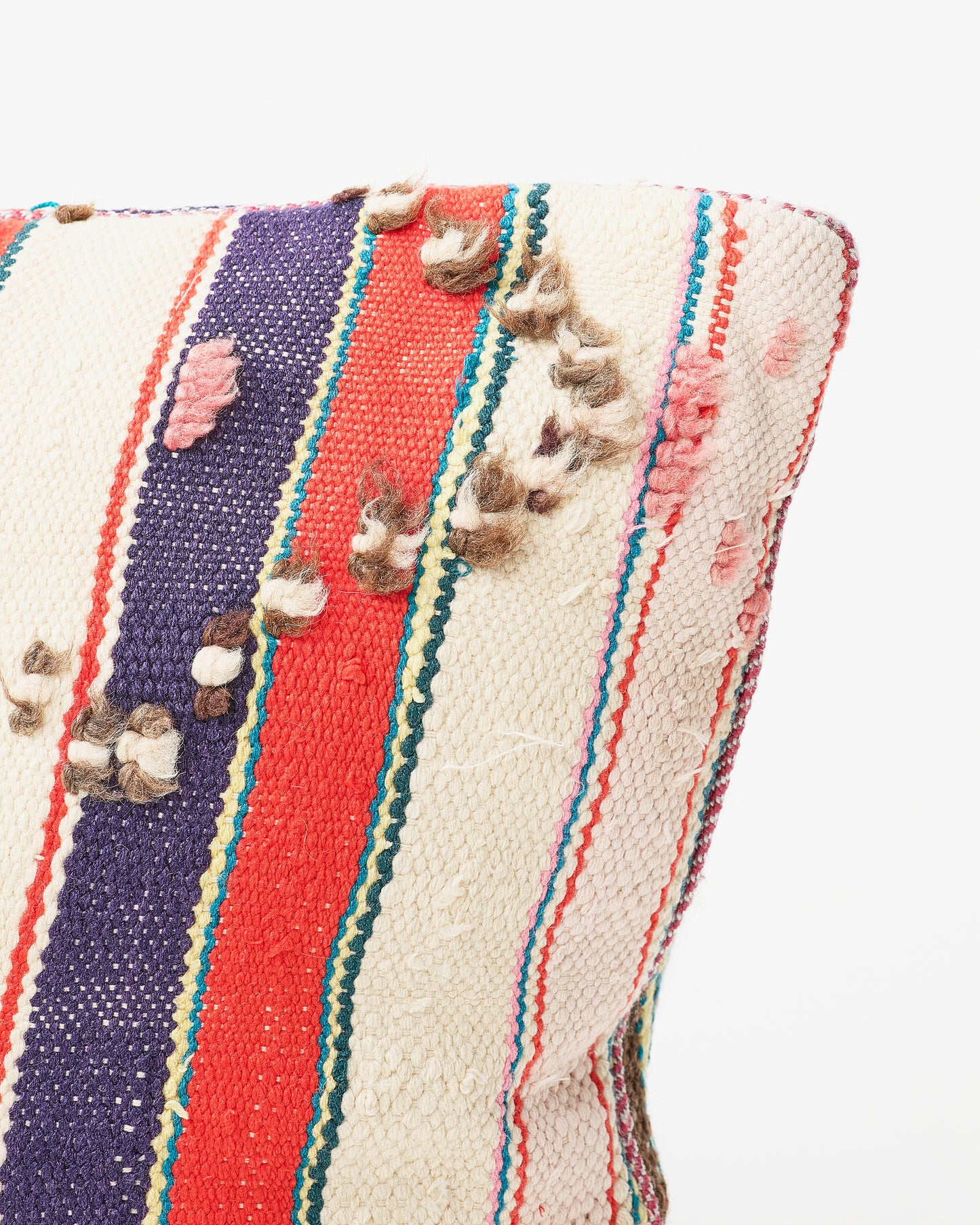 Morrocan-Square Pillow with Bold Stripes