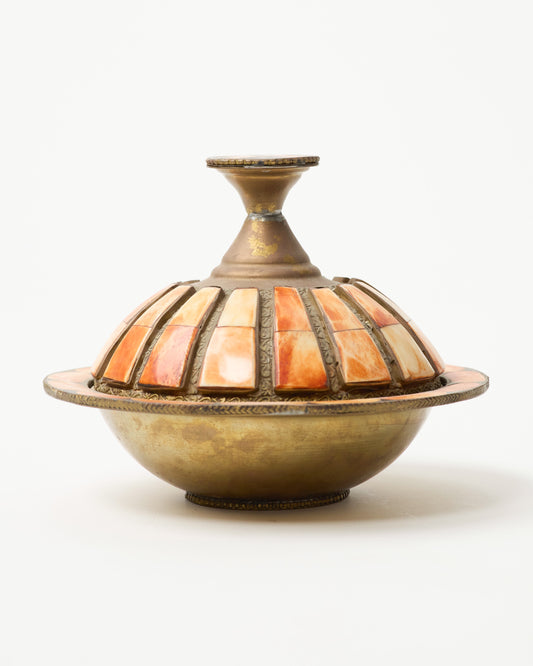 Handcrafted Moroccan-Style Decorative Covered Vase