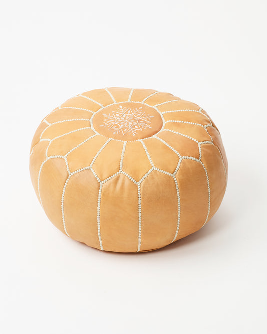 Marrakech Leather Pouf