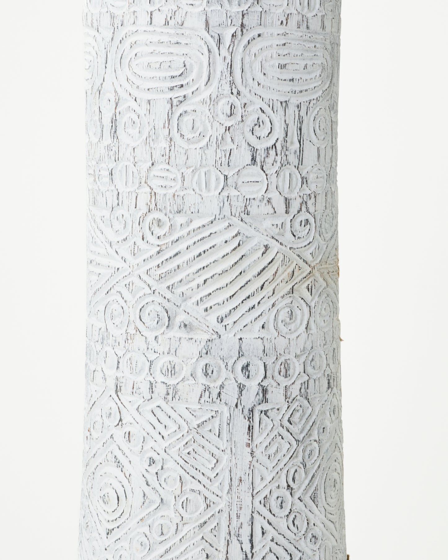 "Ethnic Elegance" Decorative Wooden Vase (Available in Beige and Grey)