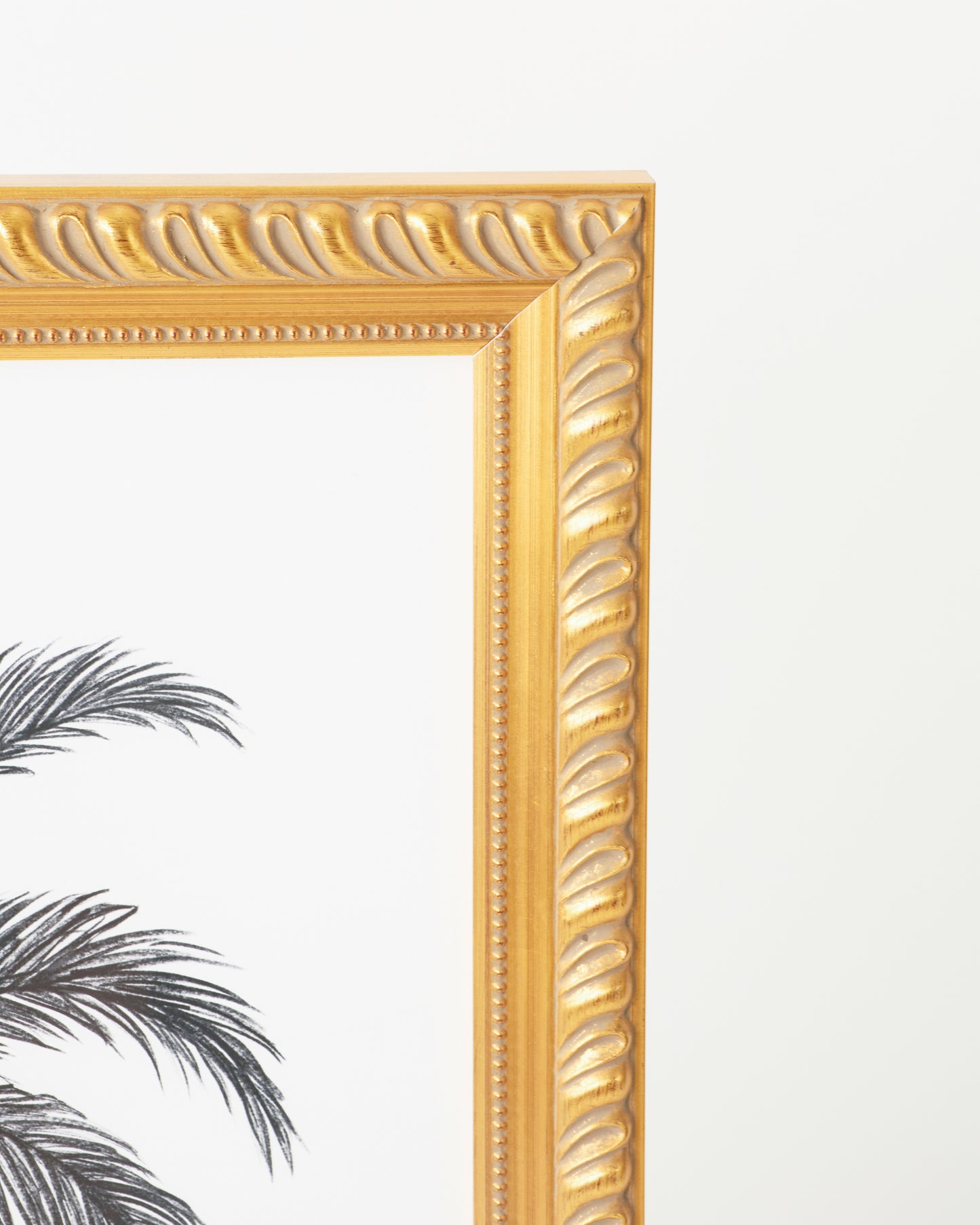 Golden Framed Palm Tree Painting by Lilya Rivkin